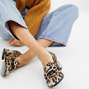ASOS Cheetah Print Loafer Heels